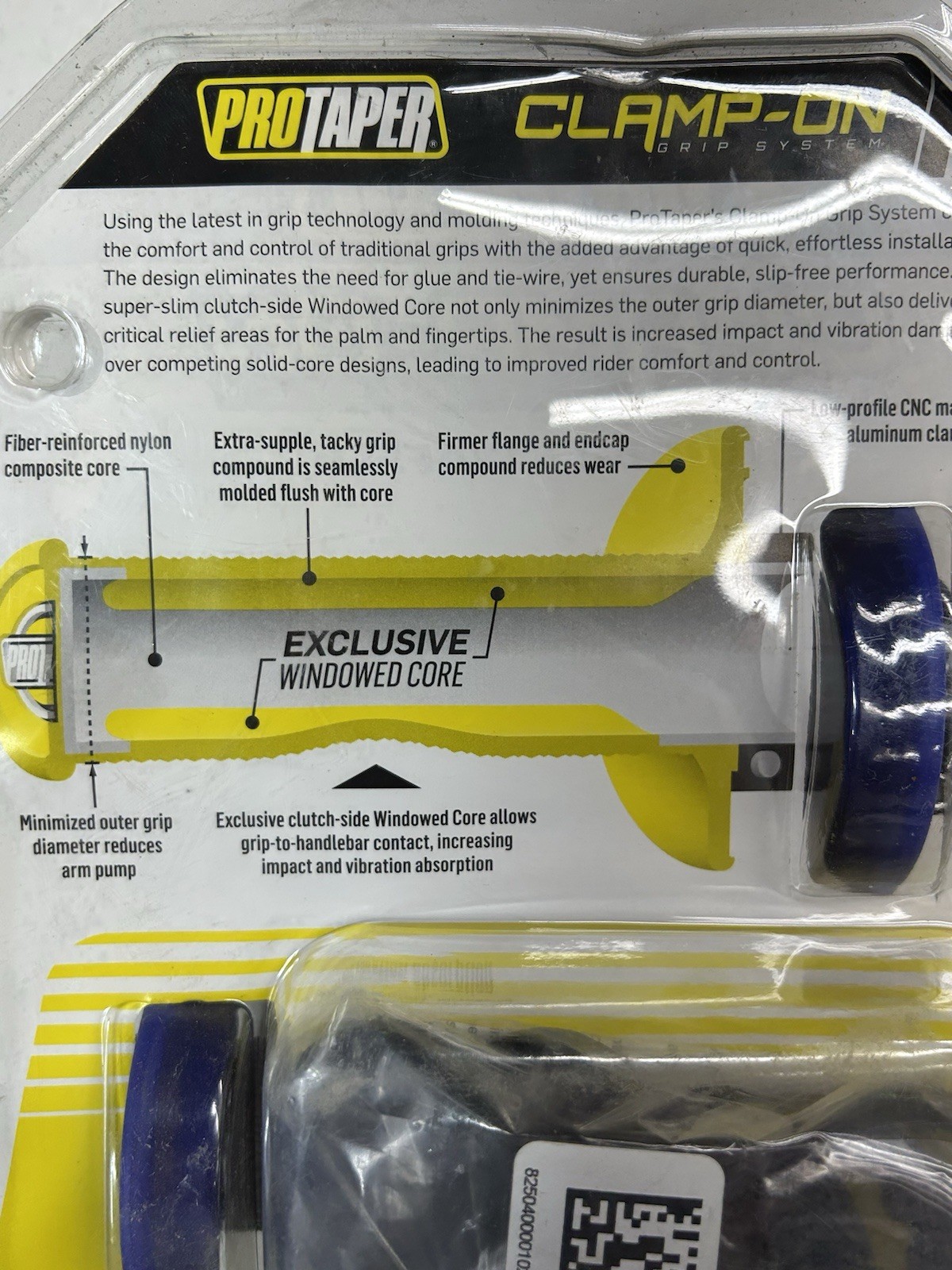 ProTaper Half Waffle Clamp-On Grips Blue/Black 7/8″ Handlebar 021663