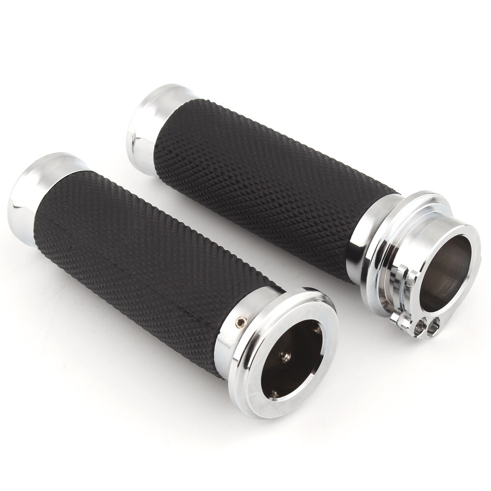 Motorcycle 1″ Hand Grips 26mm Handlebar Grips For Harley Honda Suzuki Kawasaki