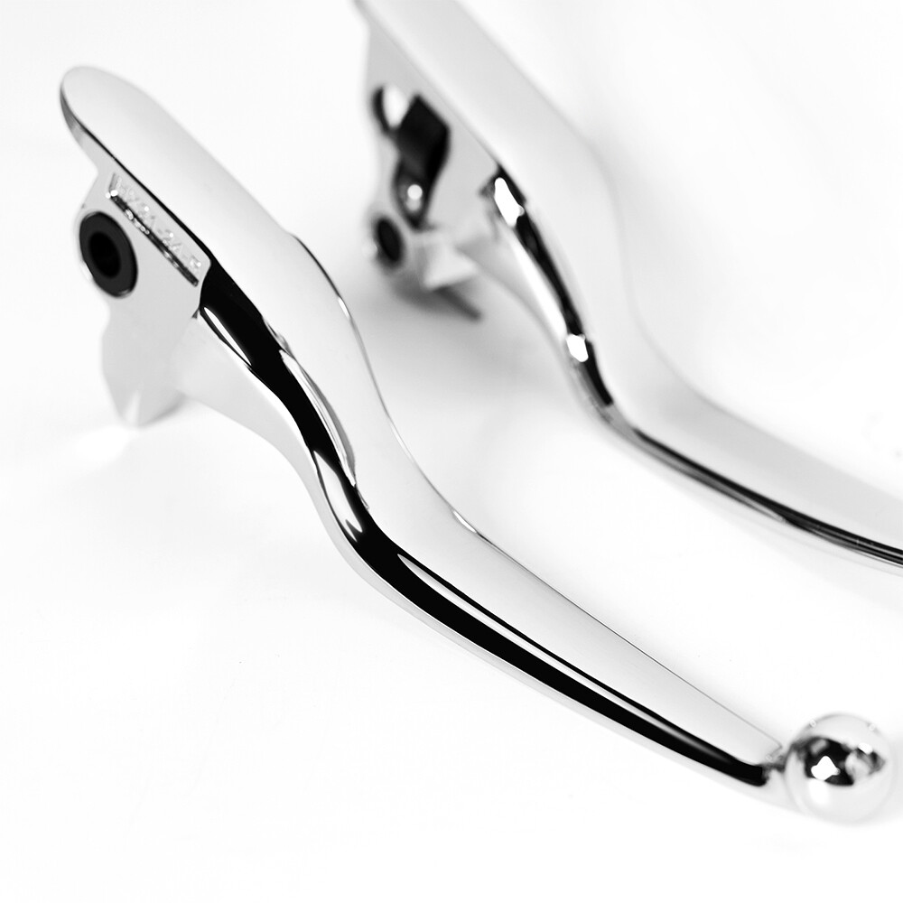 Chrome Brake Clutch Levers 7.5″ Hand Grip Front For Harley Road Glide FLTRK 2024