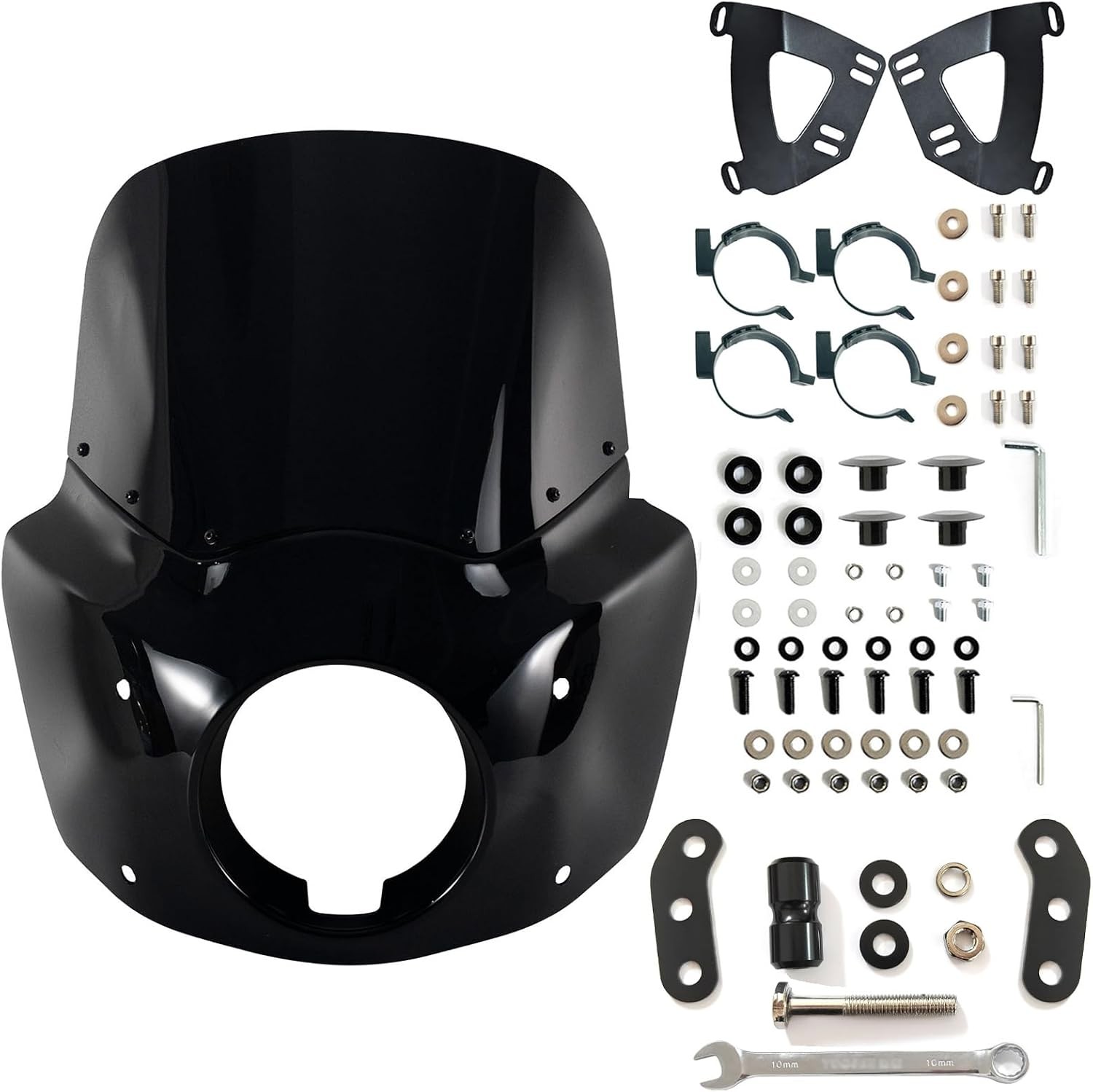 Road Warrior Style Fairing W/ 11” Black Windshield For Harley Low Rider S FXLRS
