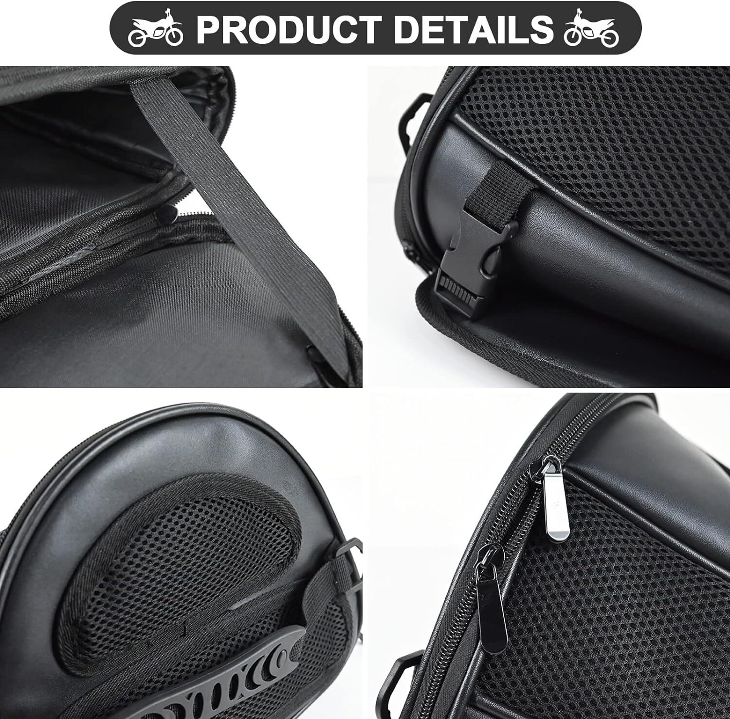 Motorcycle Tail Bag Rear Seat Luggage Storage Backpack Shoulder Bag