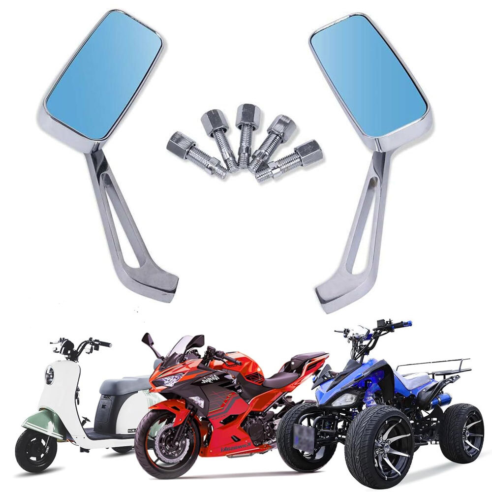 Rectangle Motorcycle Mirrors For Harley Cruiser Bobber Chopper Softail Sportster