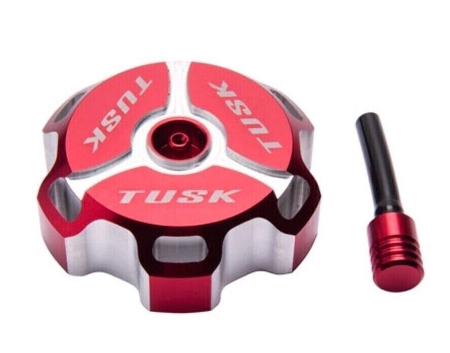 Tusk Gas Cap 1988–1989 Honda XR80 XR 80 Fuel Petrol Tank Aluminum Lid Red