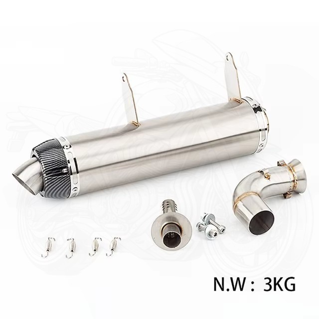 For Polaris Sportsman 550 / 850 2009-2014 Exhaust Link Pipe Silvery Muffler Tips