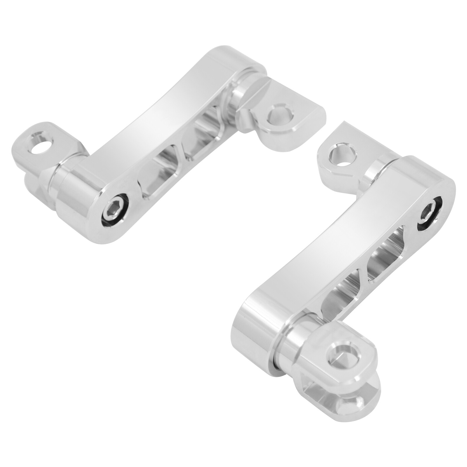 CNC Chrome Adjustable Male Mount Footpeg Extensions Fit For Harley XL FLH FXDF