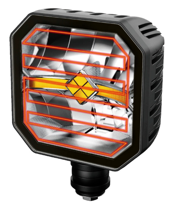 Led Projector 10-30V DC With Movable Arrow And Heated Lens. Functions: Ab