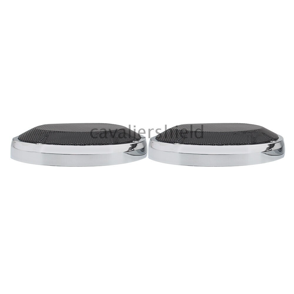 Fit for Harley Touring 1983-2023 Chrome 6.5″ Saddlebag Lid Speaker Grill Covers