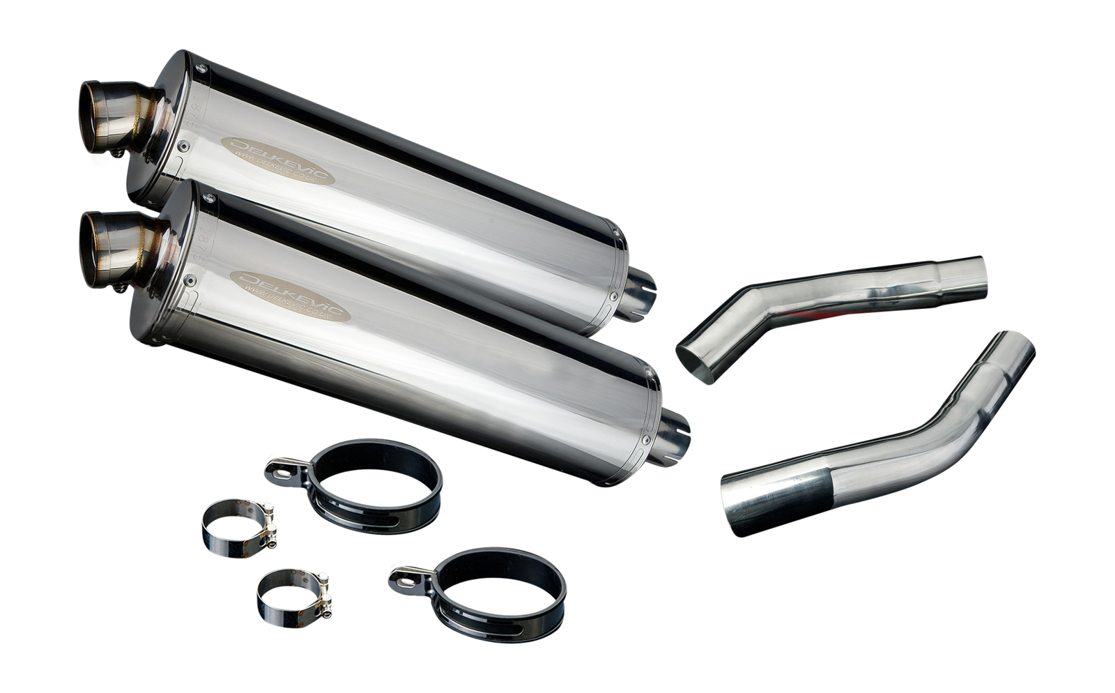 Honda ST1300 Delkevic Aftermarket 18″ Stainless Steel Oval Muffler Exhaust 03-15