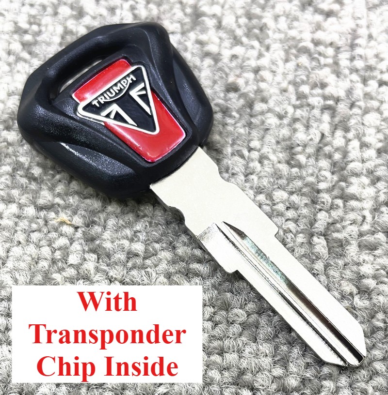 Key Blank with TRANSPONDER Chip for Triumph Street Triple 765 Thruxton Daytona