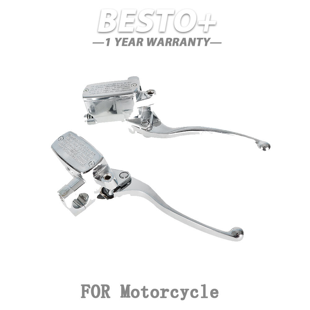 1″Motorcycle Handlebar Hydraulic Brake & Clutch Master Cylinder LH & RH Chrome