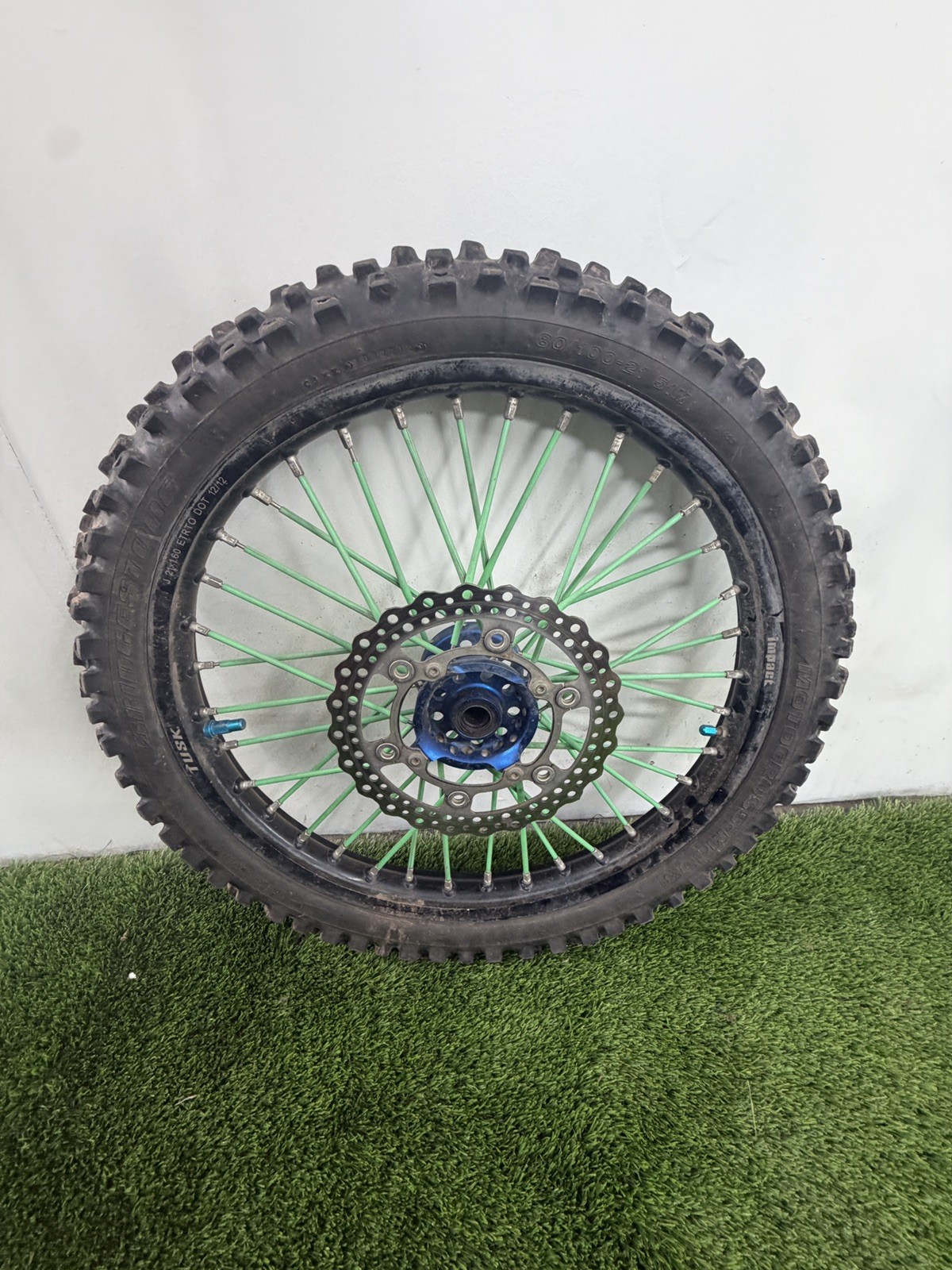 2012 06-18 KX450F KX250F KX250 TUSK IMPACT FRONT WHEEL HUB RIM ROTOR 21×1.60