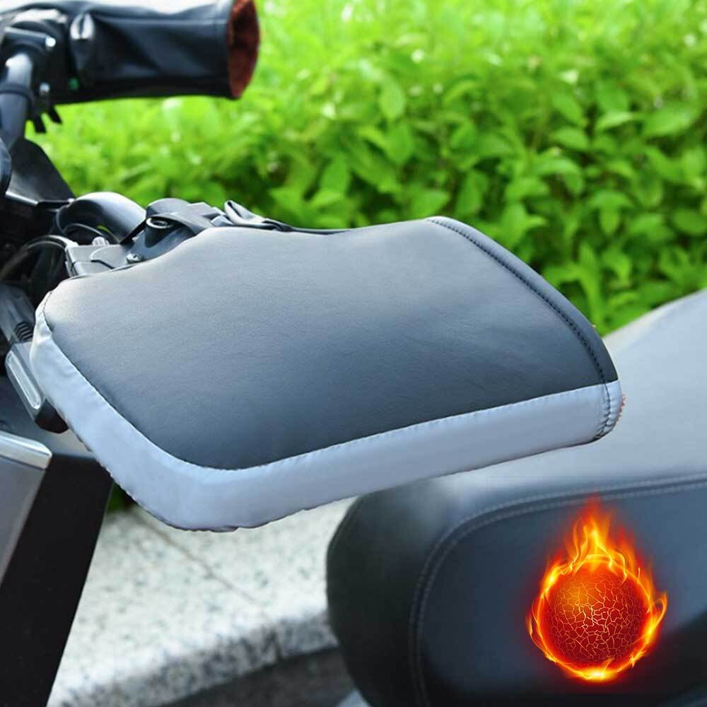 2x Universal Motorcycle Handlebar Grips Warmer Gloves Muffs Mitts Hand Cover