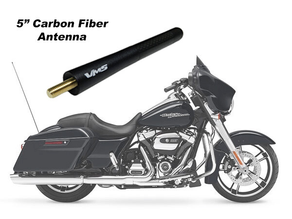 VMS 5″ BLACK CARBON FIBER ANTENNA FOR HARLEY DAVIDSON STREET GLIDE W/ TOUR-PAK