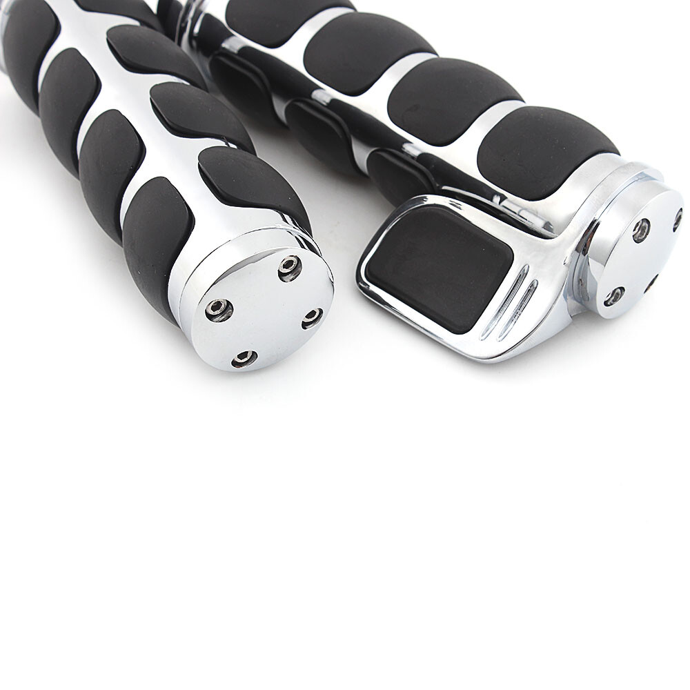 Motorcycle 1″ Handlebar Hand Grips w/Throttle Fit for Harley Touring Road Glide