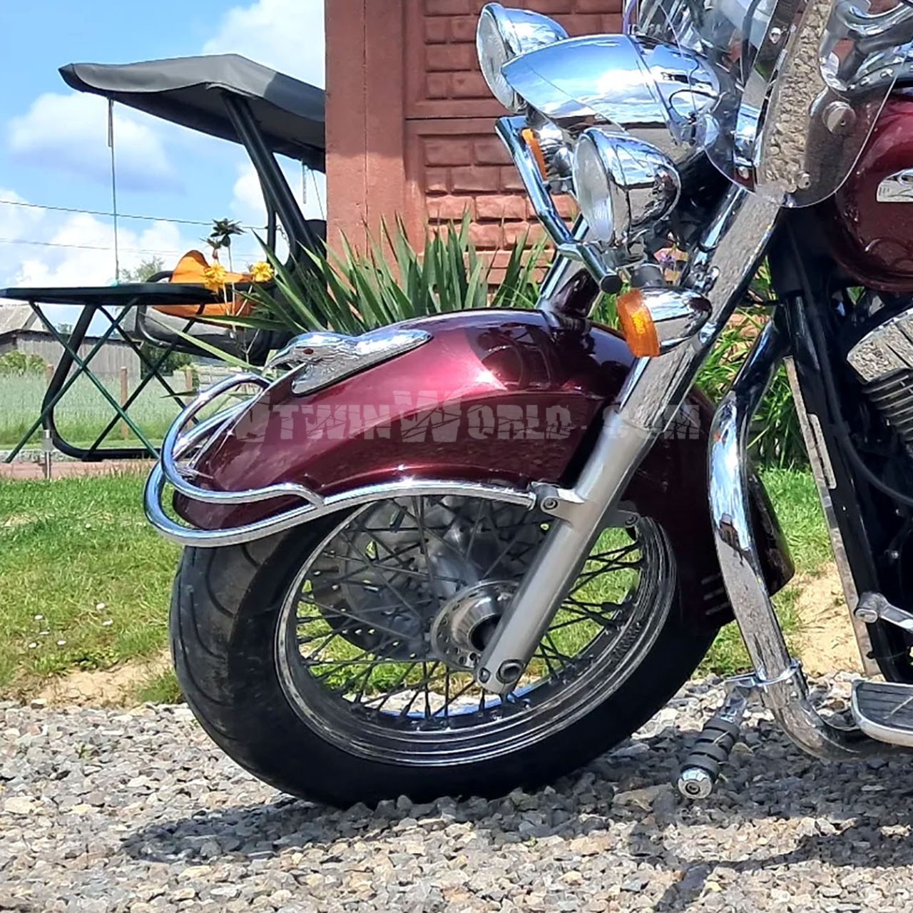 HONDA VTX 1800 RETRO / S / R / T / N CHROME FRONT FENDER BUMPER RAIL TRIM
