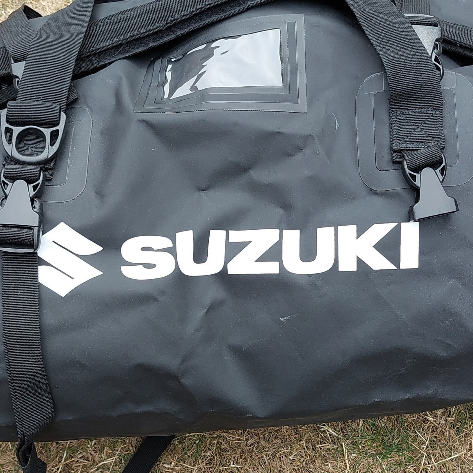 Suzuki Motorcycle Waterproof Tail Bag Black Dry Luggage Duffle 35L