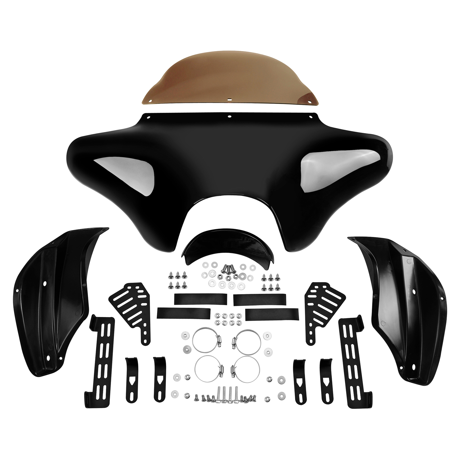 Vivid Black Batwing Fairing Windshield Fit For Yamaha V Star 1100 650 Classic