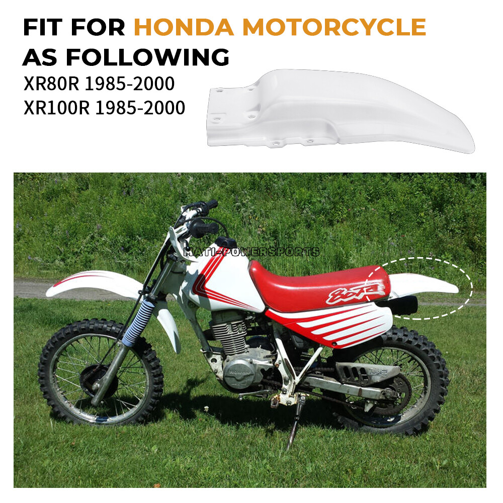 White Rear Fender for Honda XR80 R XR100 R Mud Guard 1985-2000 XR80R XR100R