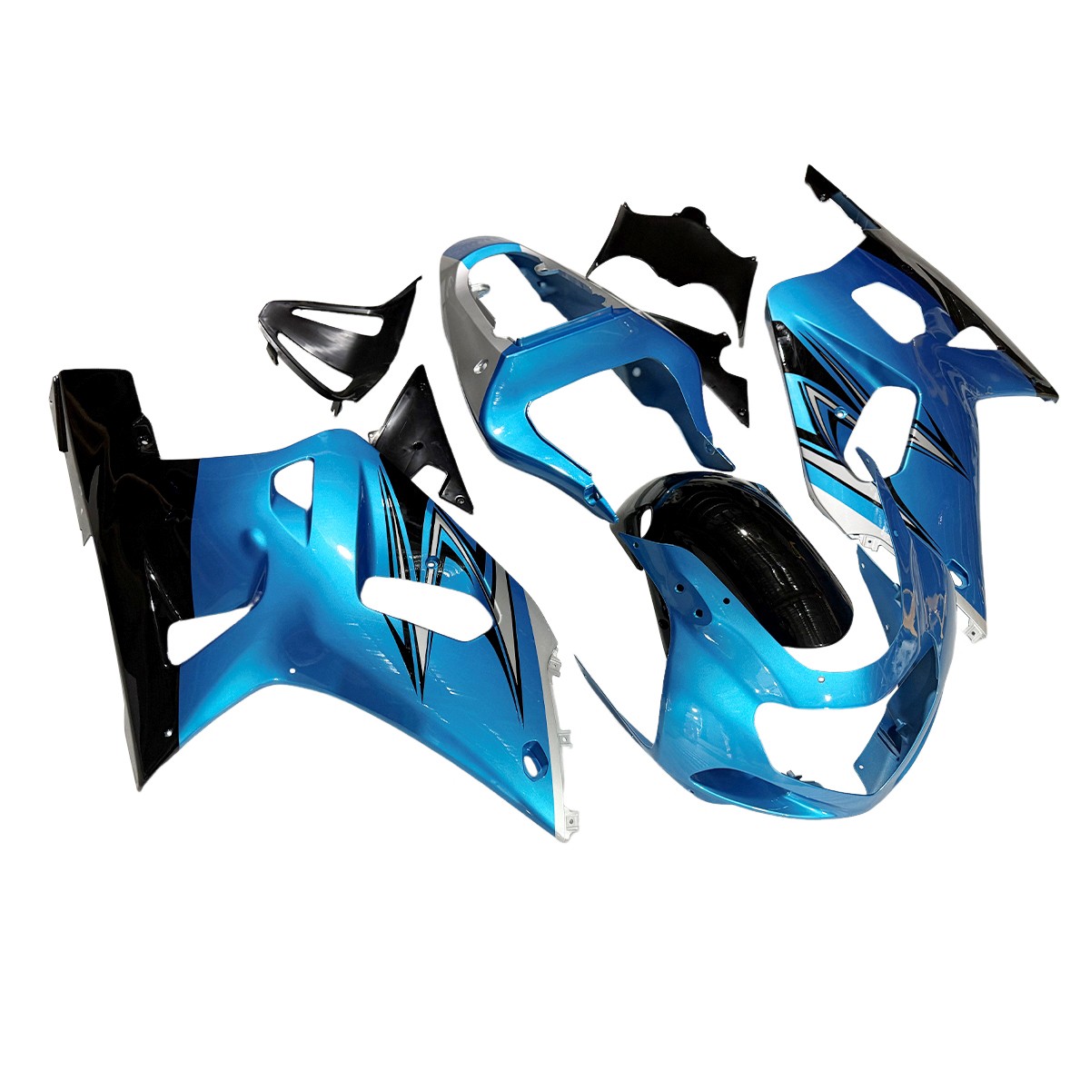 For Suzuki GSXR600 750 2000 01 2002 2003 Injection Blue Black Grey Fairing Cowl