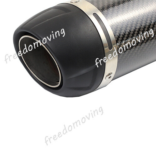 38-51mm Universal Carbon Fiber Exhaust Muffler Tail Pipe With DB Killer Slip On