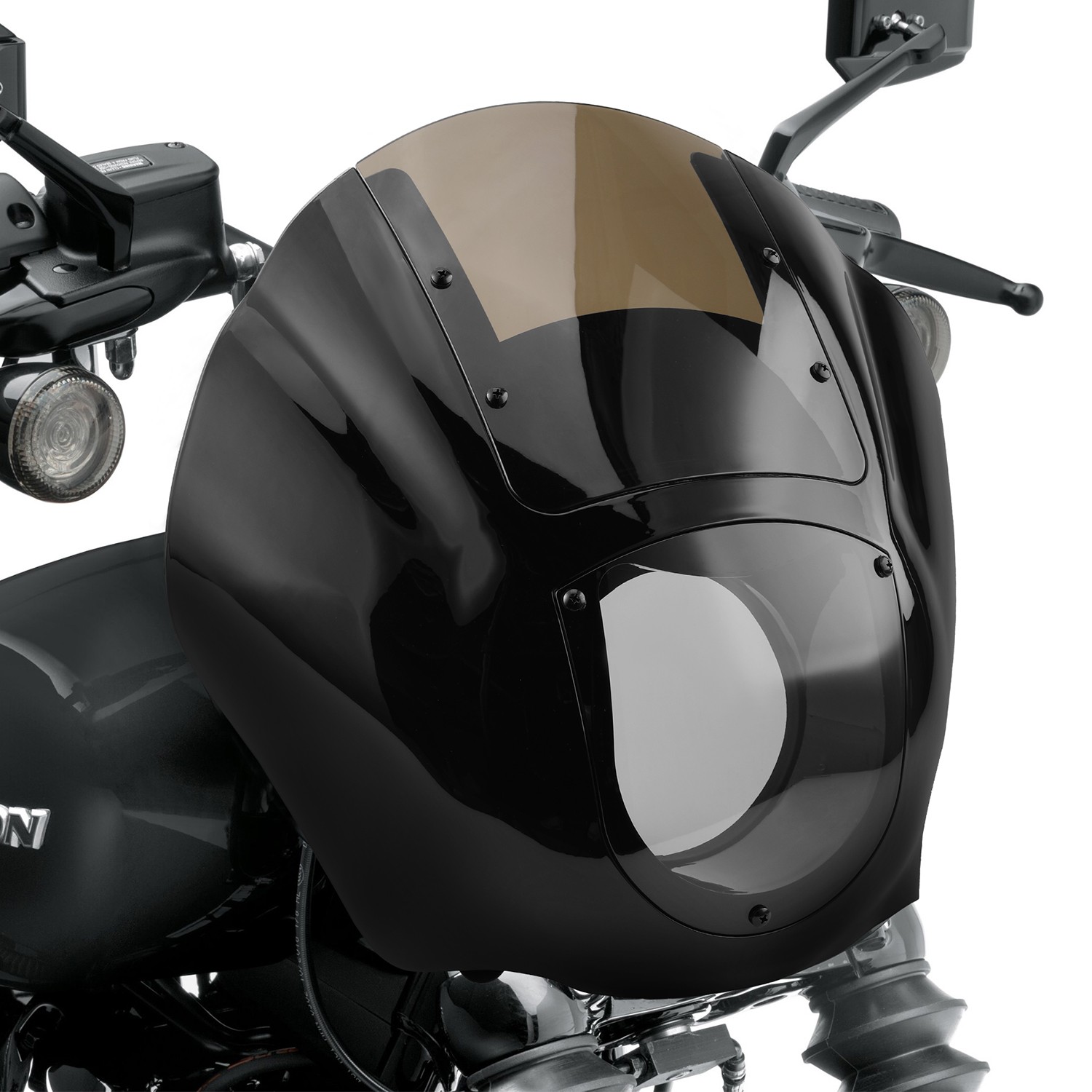 Quarter Headlight Fairing Windshield w/ 49mm Fork Clamp Fit For Harley Dyna 06+