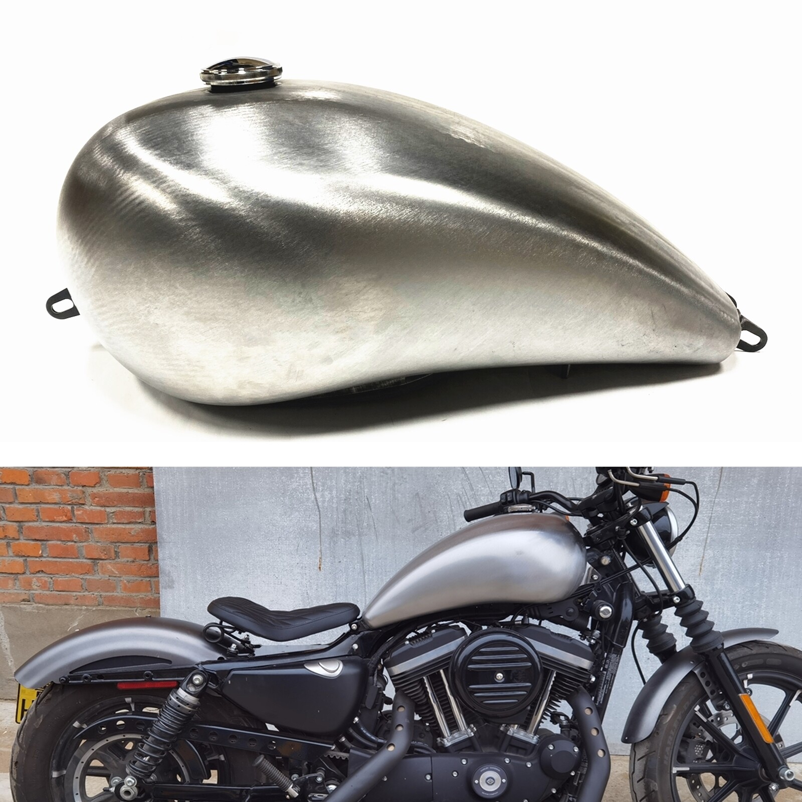20L Petrol Gas Fuel Tank For Harley Sportster 2007-2022 2007 Motorcycle Silvery