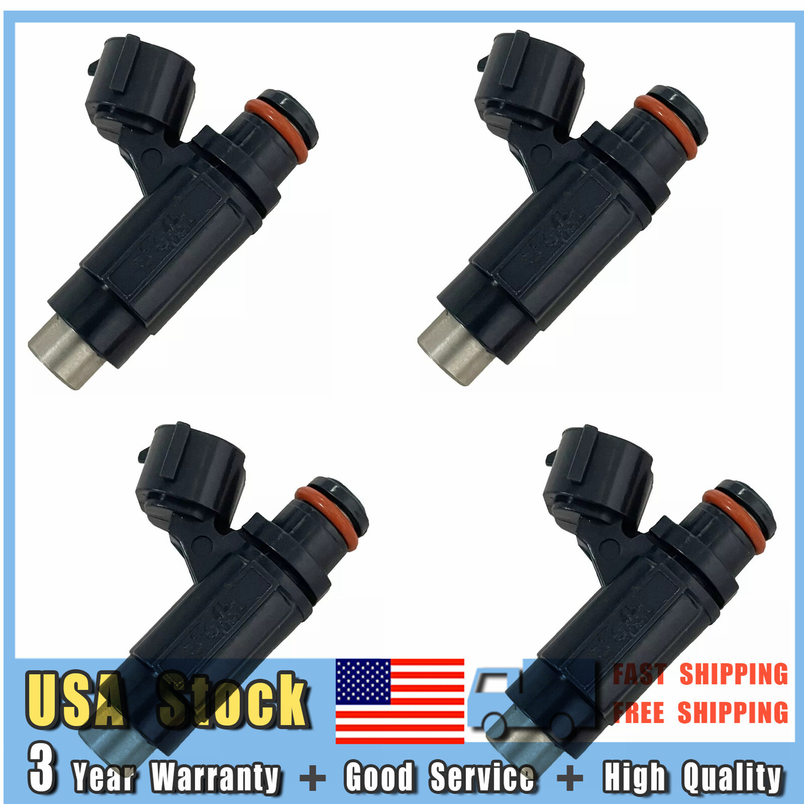 4Pcs New Fuel Injectors 49033-0013 For Kawasaki Ninja ZX600 ZX6R Z750 2007-2012