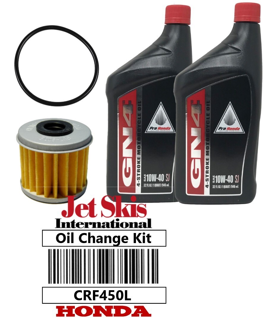 For Honda CRF 450L CRF450L 10W40 Oil Change Kit Oil Filter & Filter Cover O-Ring
