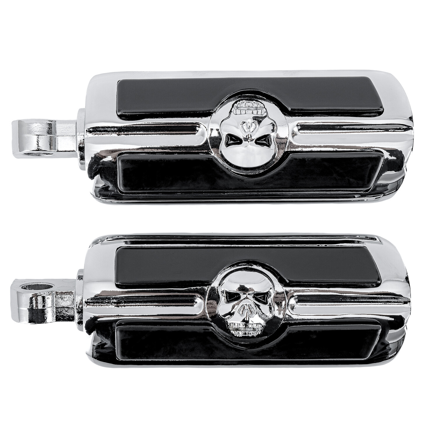 2X Foot Pegs Pedal Pad Footrest For Harley Softail Touring Suzuki Male Peg Mount