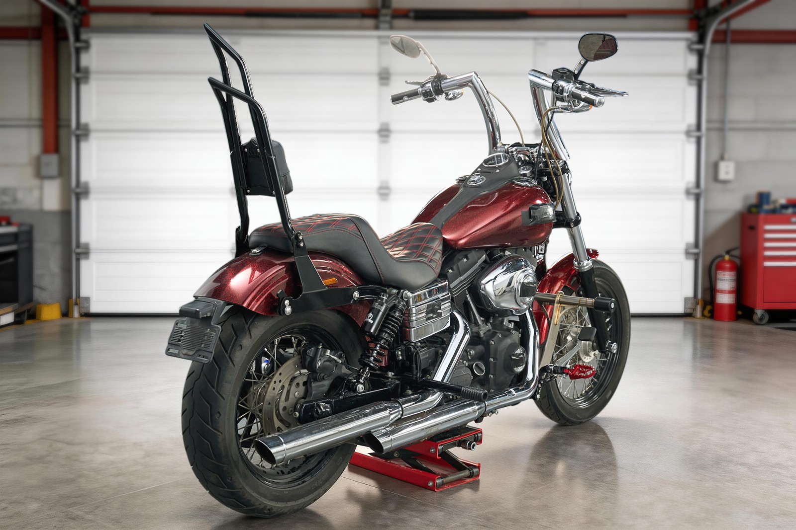 30″ Passenger Sissy Bar Backrest For Harley Dyna Low Rider Street Bob 2006-2017