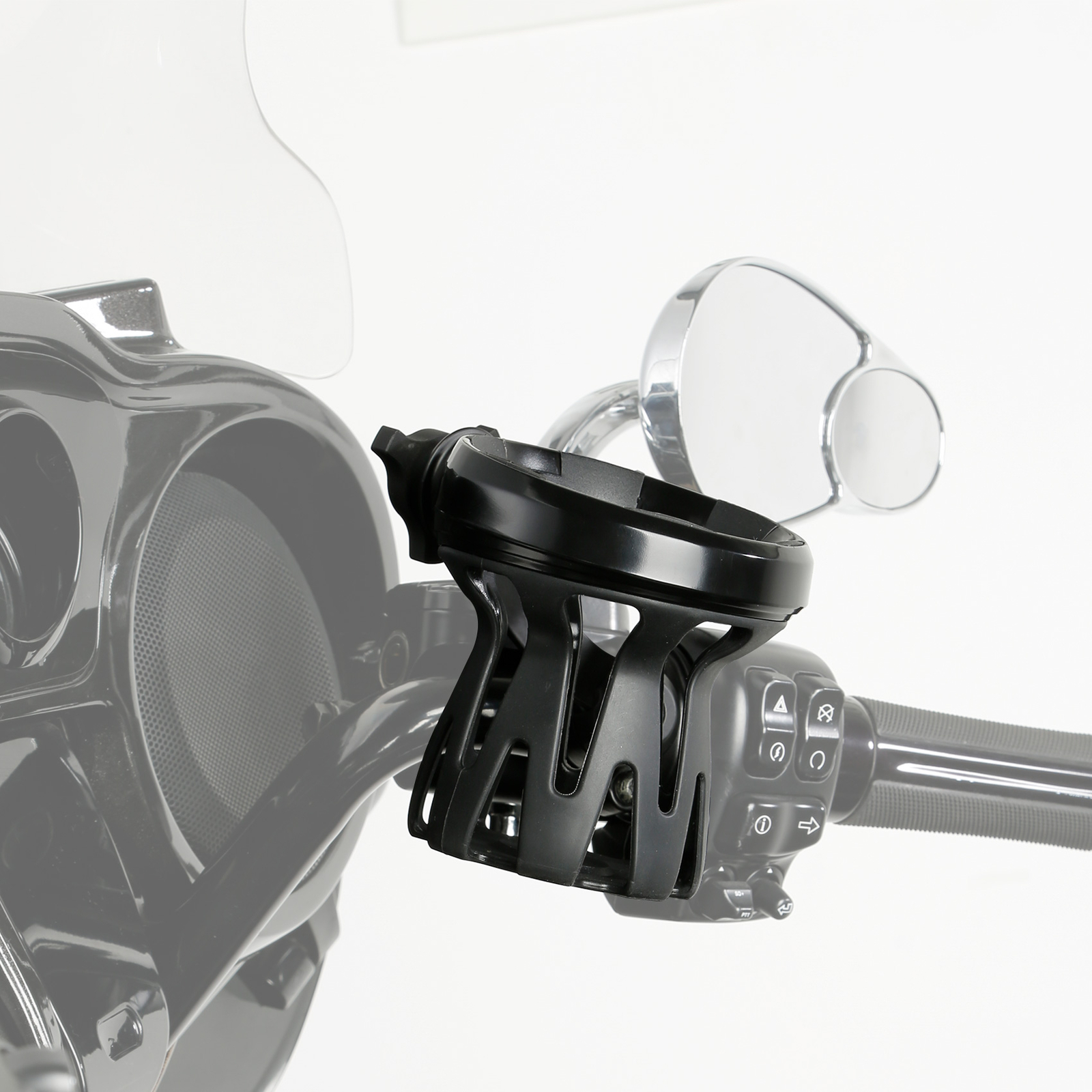1” Handlebar Motorcycle Drink Cup Holder Fits For Harley Touring Electra Glide