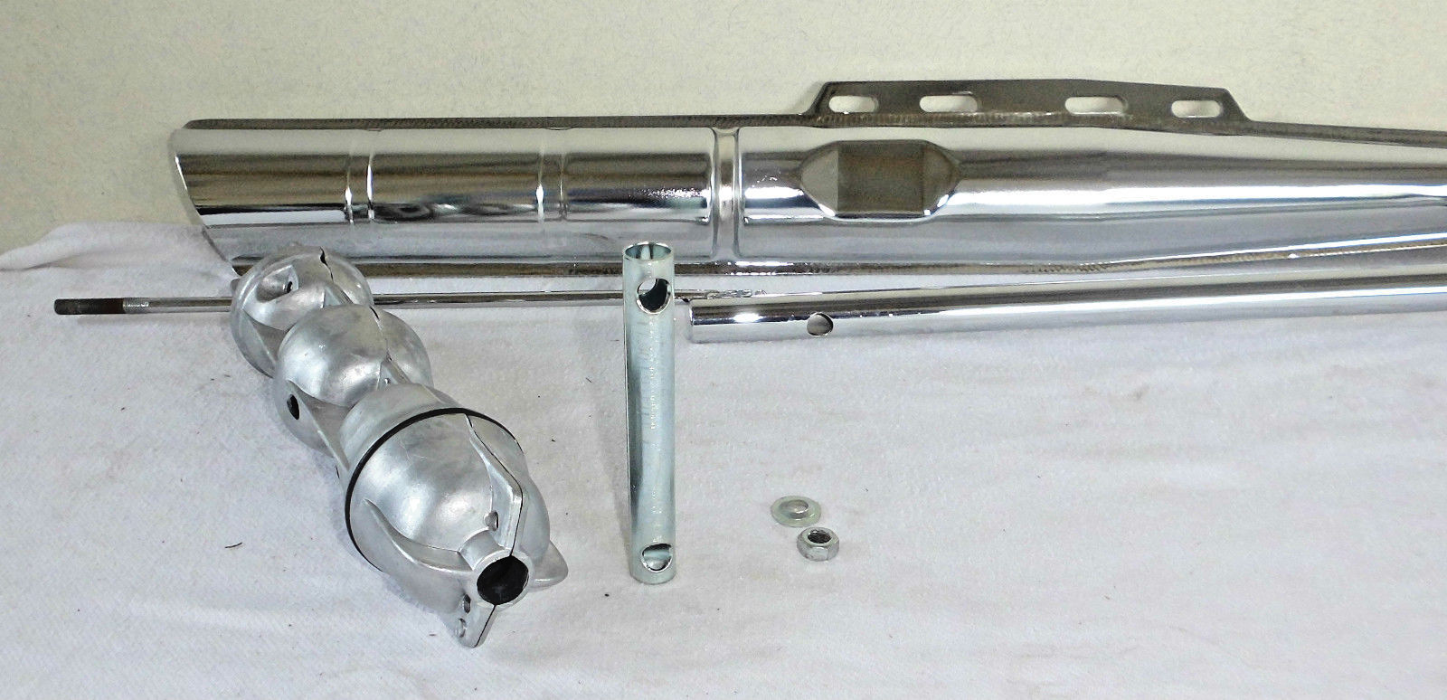 22mm Moped Exhaust Chrome With Aluminiumdämpfereinsatz Puch Maxi X 30/40-A