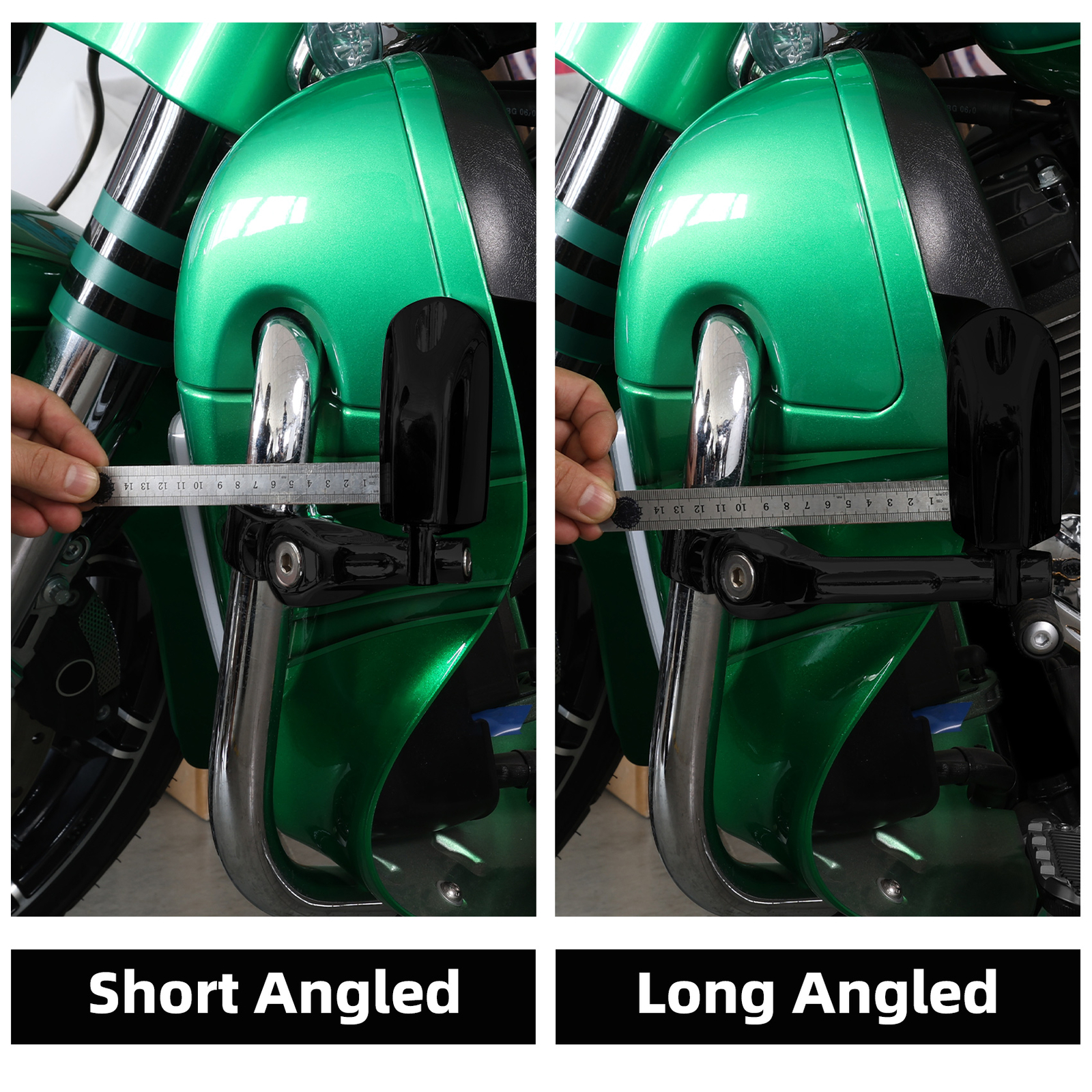 1.25″ Short Angled Adjustable Highway Foot Peg Mount Kit Fit For Harley