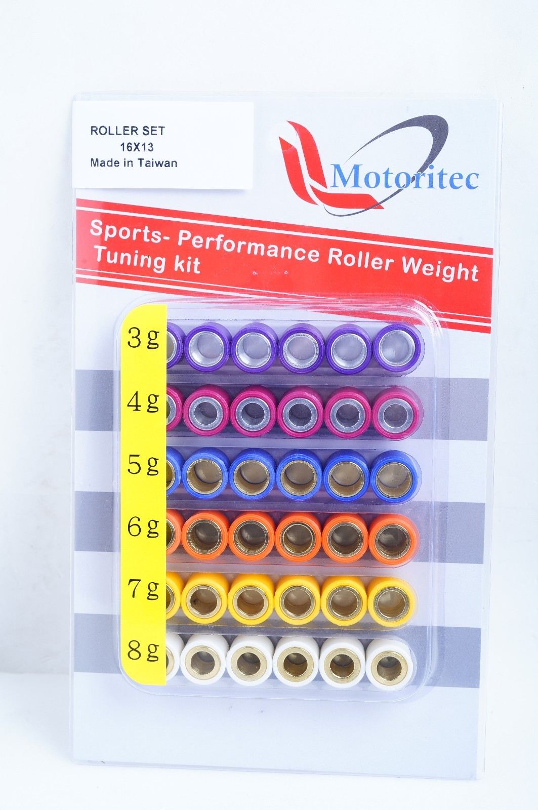 fits Malossi variator 16×13 roller, Variator Roller pack 16×13 3g ~ 8g US CA