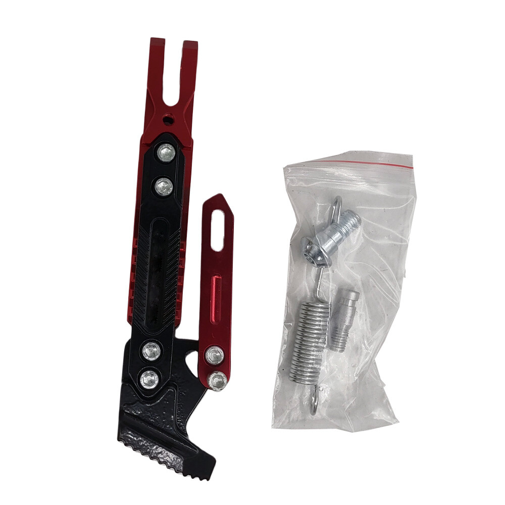 Adjustable Motorcycle Side Stands Kickstand Holder Aluminum Alloy CNC RED