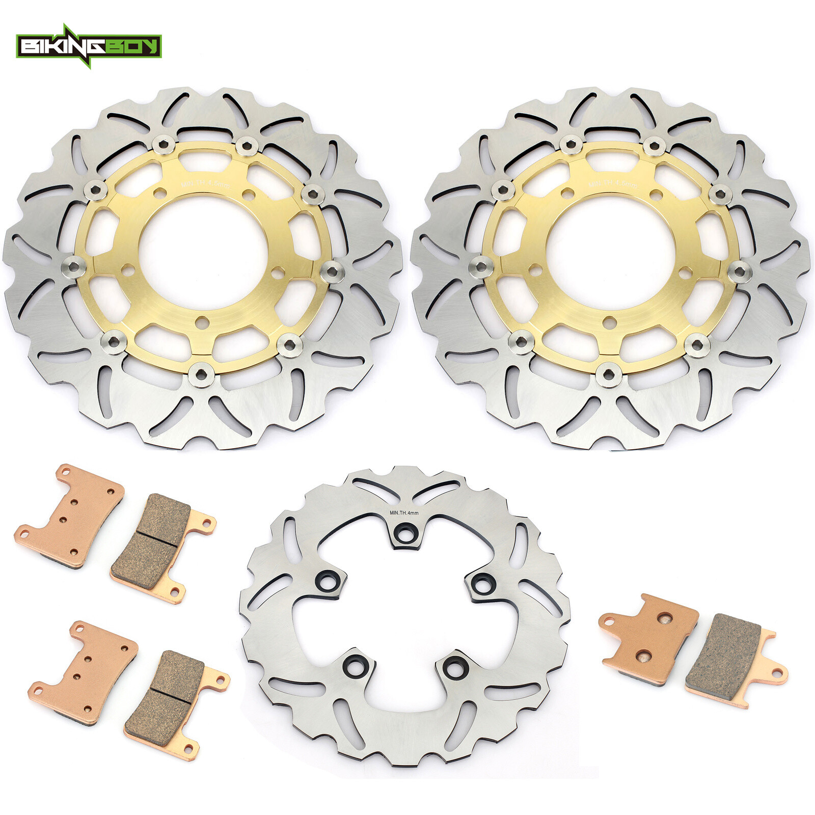 GSXR1000 GSXR 1000 2005 2006 Front Rear Brake Discs Rotors Pads For Suzuki Wave