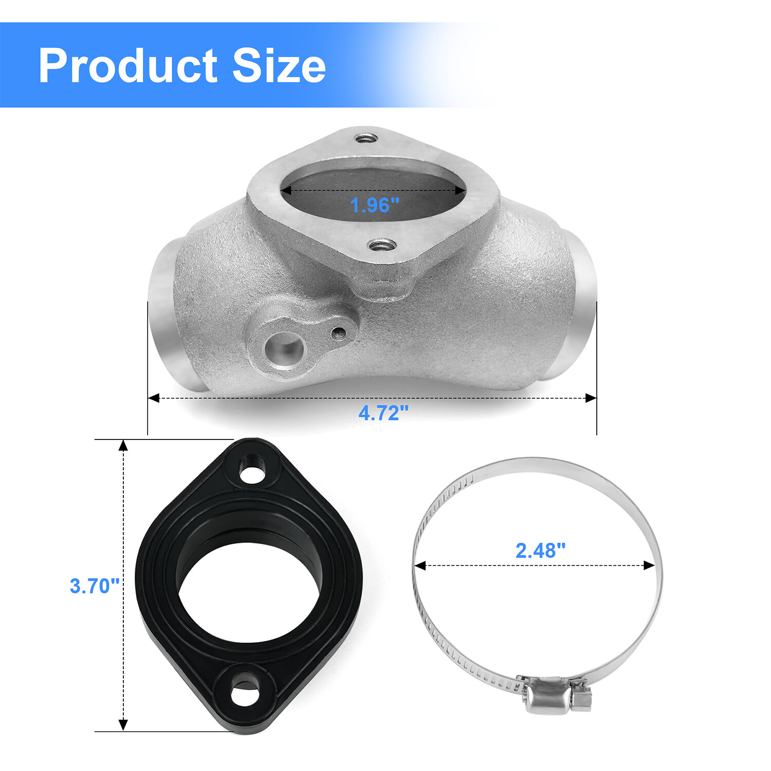 Intake Manifold Rubber Flange Adapter Kit HS42/061-45TC For Harley-Davidson Twin