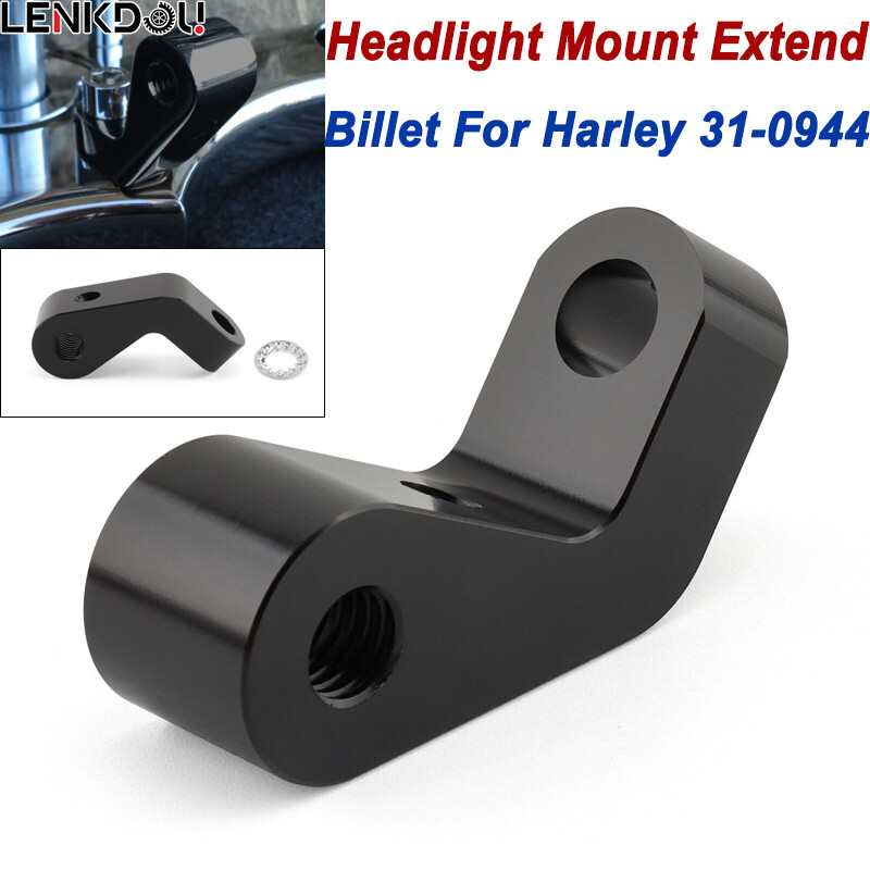 For Harley Headlight Mount Black Extend Bracket Bobber Chopper Custom 31-0944 H7