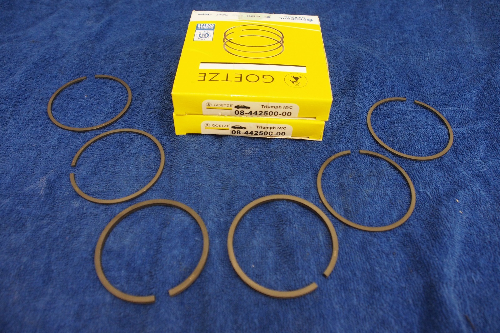TRIUMPH PRE-UNIT PISTON RING SET AE FEDERAL MOGUL 5T TR5 T100 63mm +0.040 O/SIZE