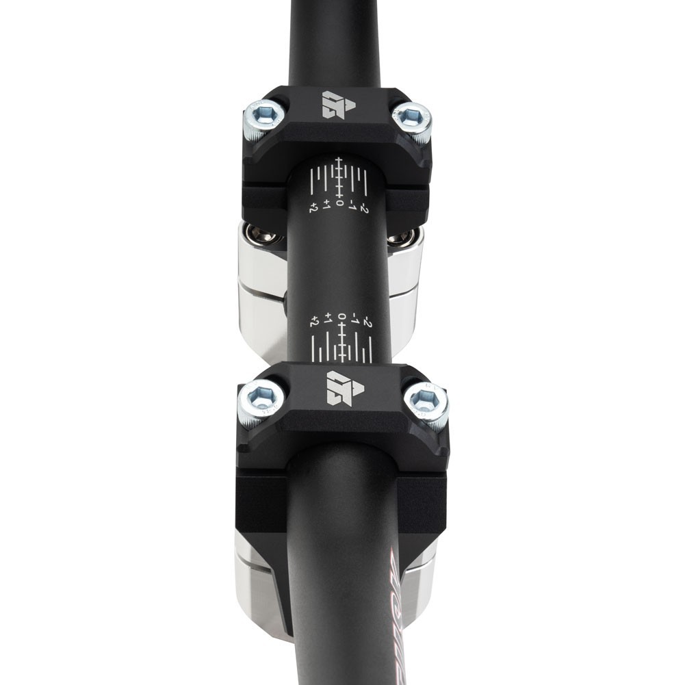 Tusk 2″ Pivoting Bar Risers 7/8″ Bar Clamp to 7/8″ or 1 1/8″ Bars Black