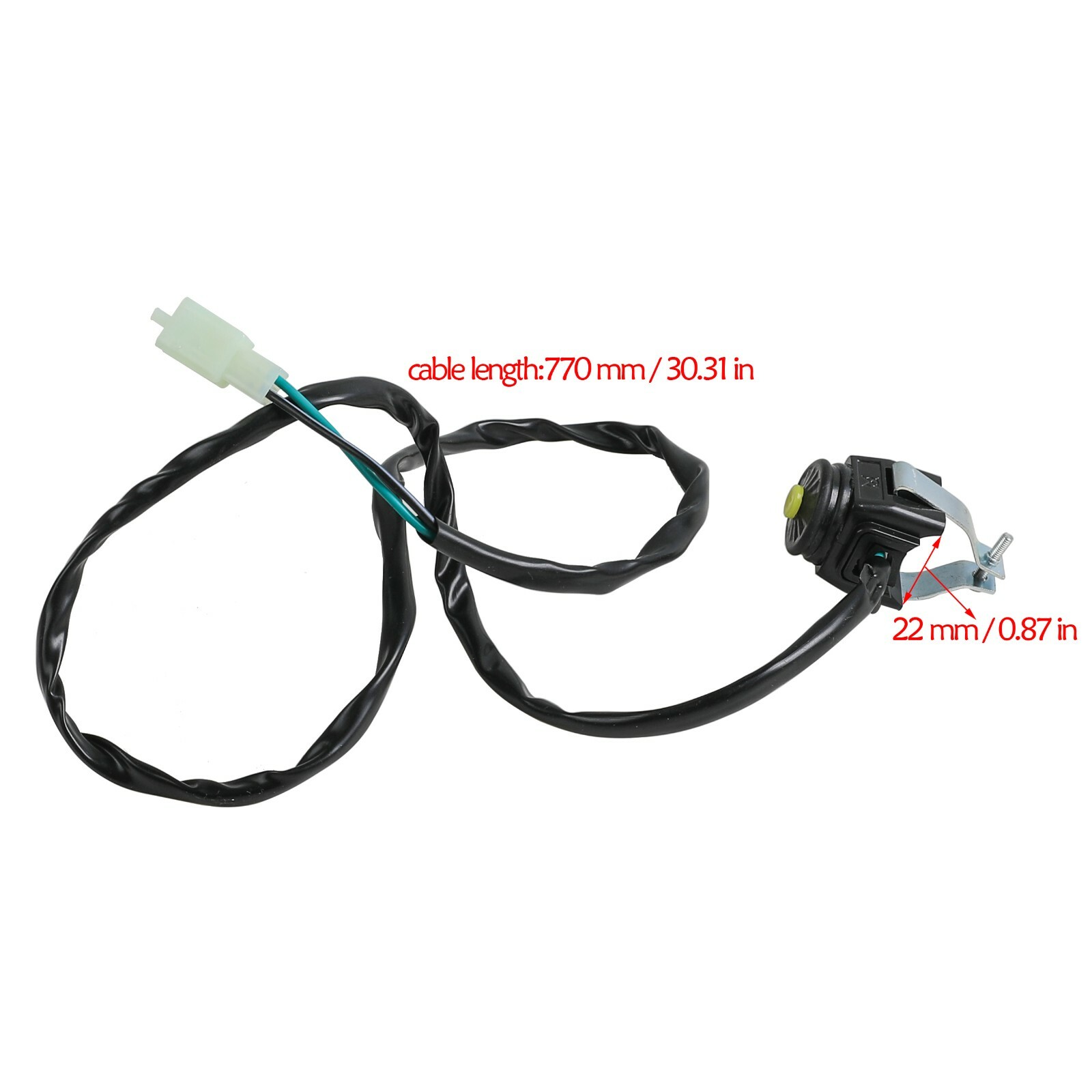 7/8 Universal Motorcycle Kill Switch Push Button Horn Starter Dirt Bike ATV