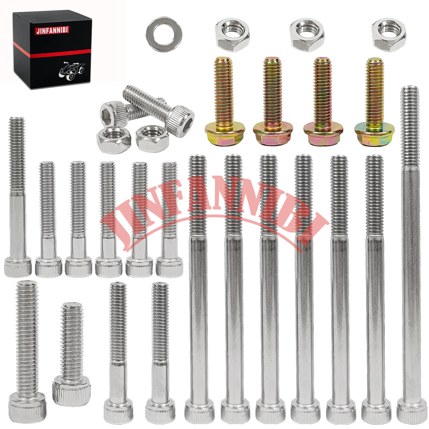 29pcs Stainless Steel Maintenance Engine Bolt Screws Kit for Honda XR80 XR80R