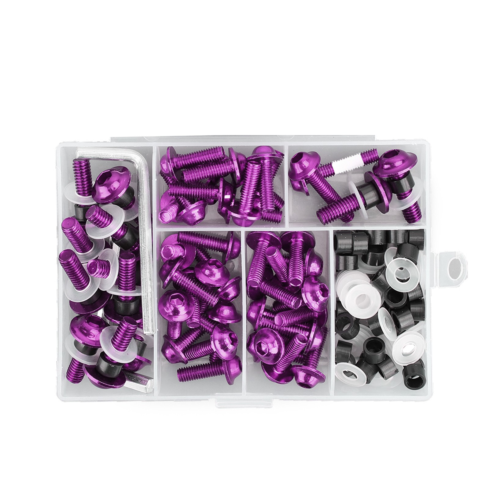 158x Motorbike Purple Fastener Clip Screw Kit Windscreen Fairing Bolt Universal✅