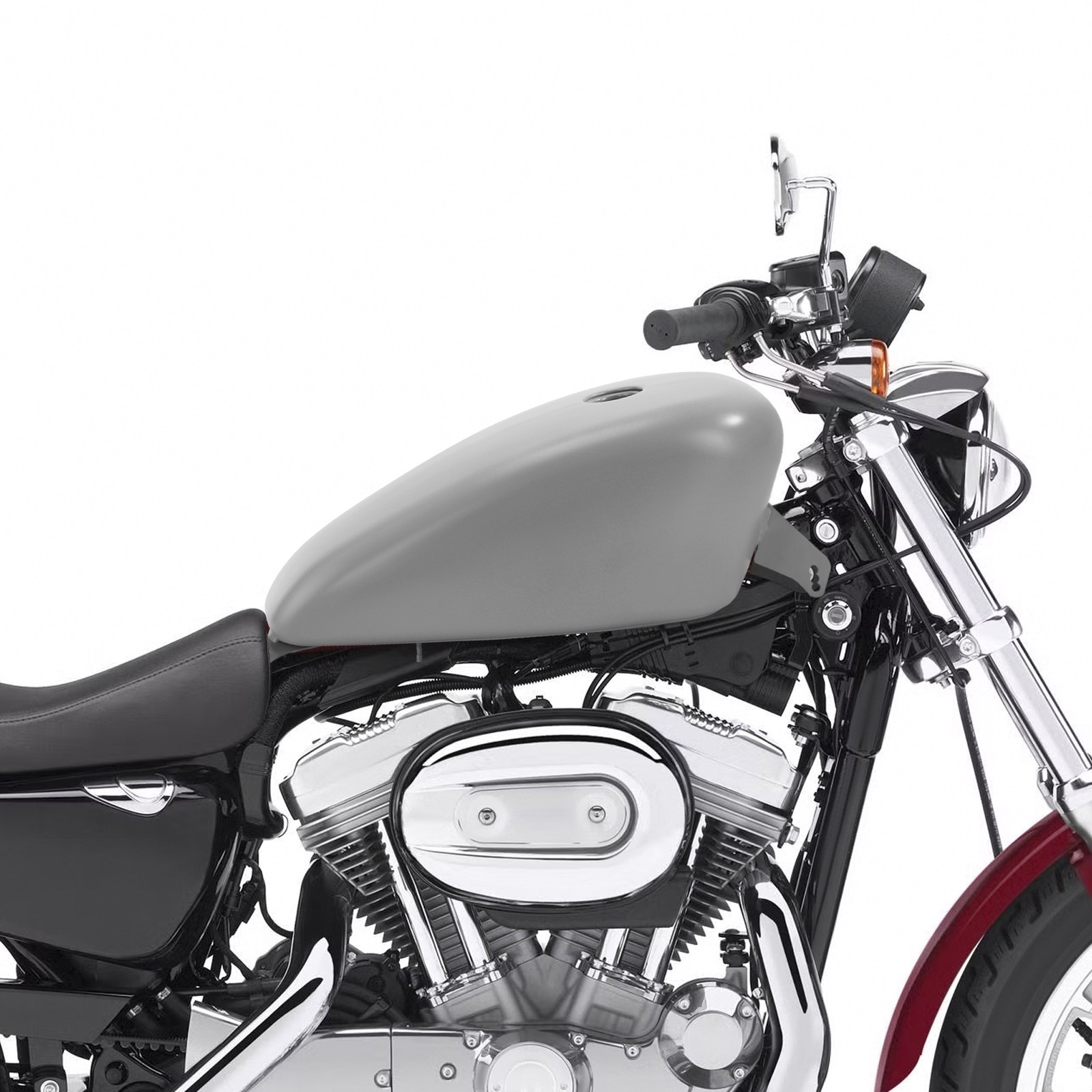 Unpainted 3.7 Gal. Gas Fuel Tank Fit For Harley Sportster XL 1200 883 07-22 18