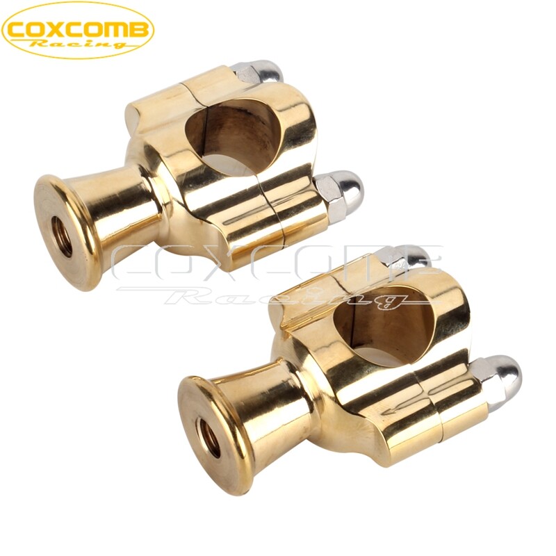 Brass 1″ 25mm Handlebar Mount Clamp Riser for Bobber Chopper Cruiser Cafe Racer