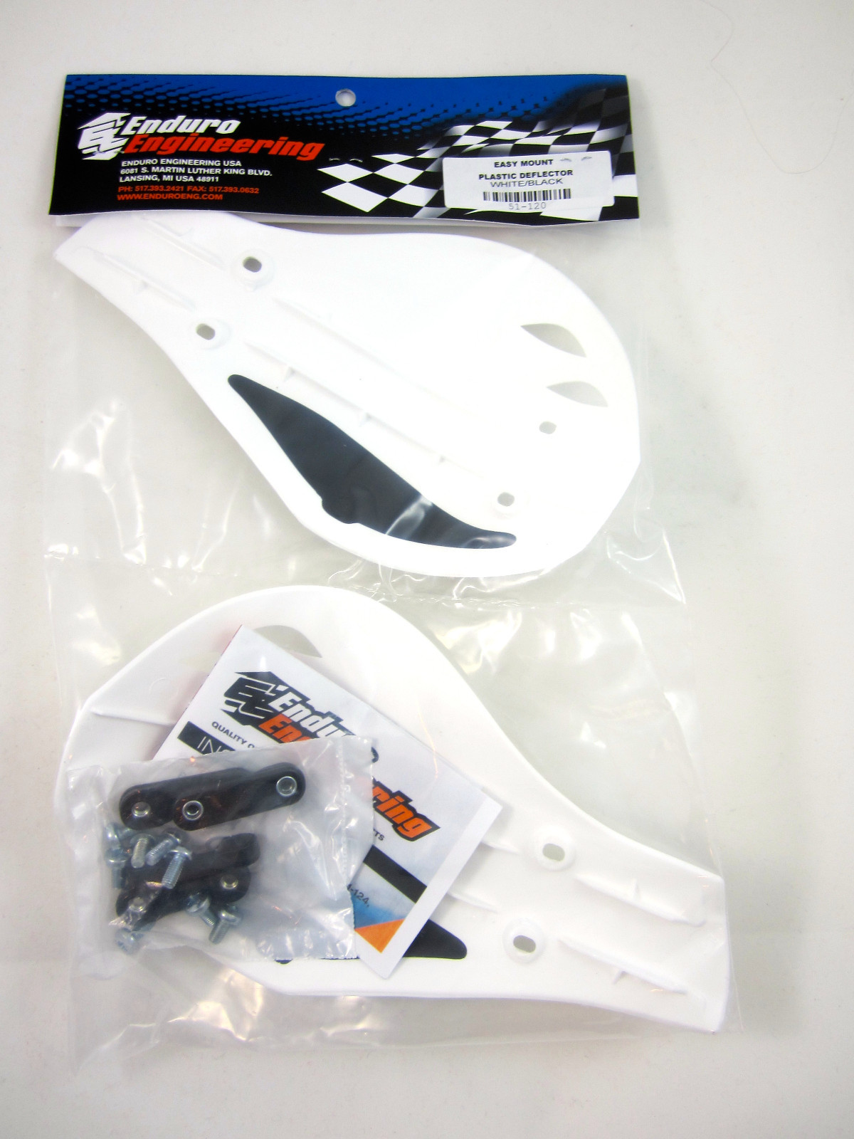 Enduro Engineering Evolution 2 Handguards Sliver 1-1/8″ White Roost Deflectors