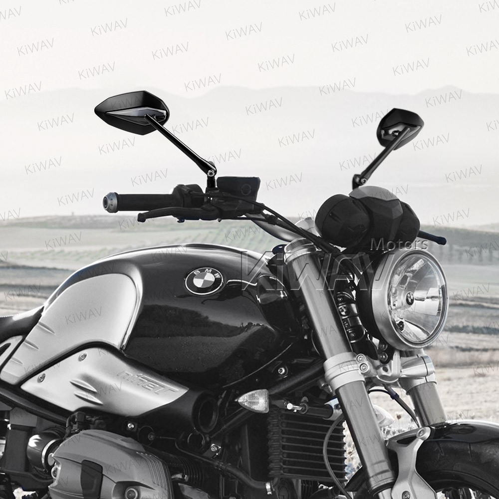 KiWAV Venom Mirrors Dual Black 10mm x 1.5 for BMW R1200R after 2014