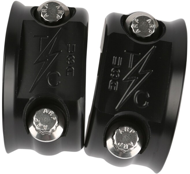 Thrashin Supply Co Black Machined 1″ Brake Clutch Perch Clamps Harley ARP