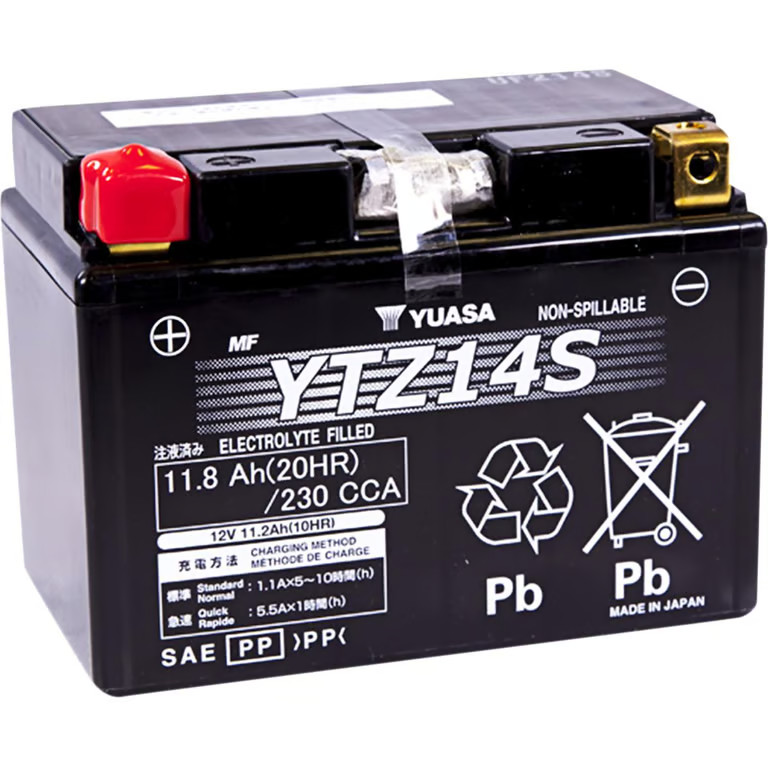 Yuasa Factory Activated Maintenance Free Battery – YTZ14S Motorcycle ATV/UTV PWC