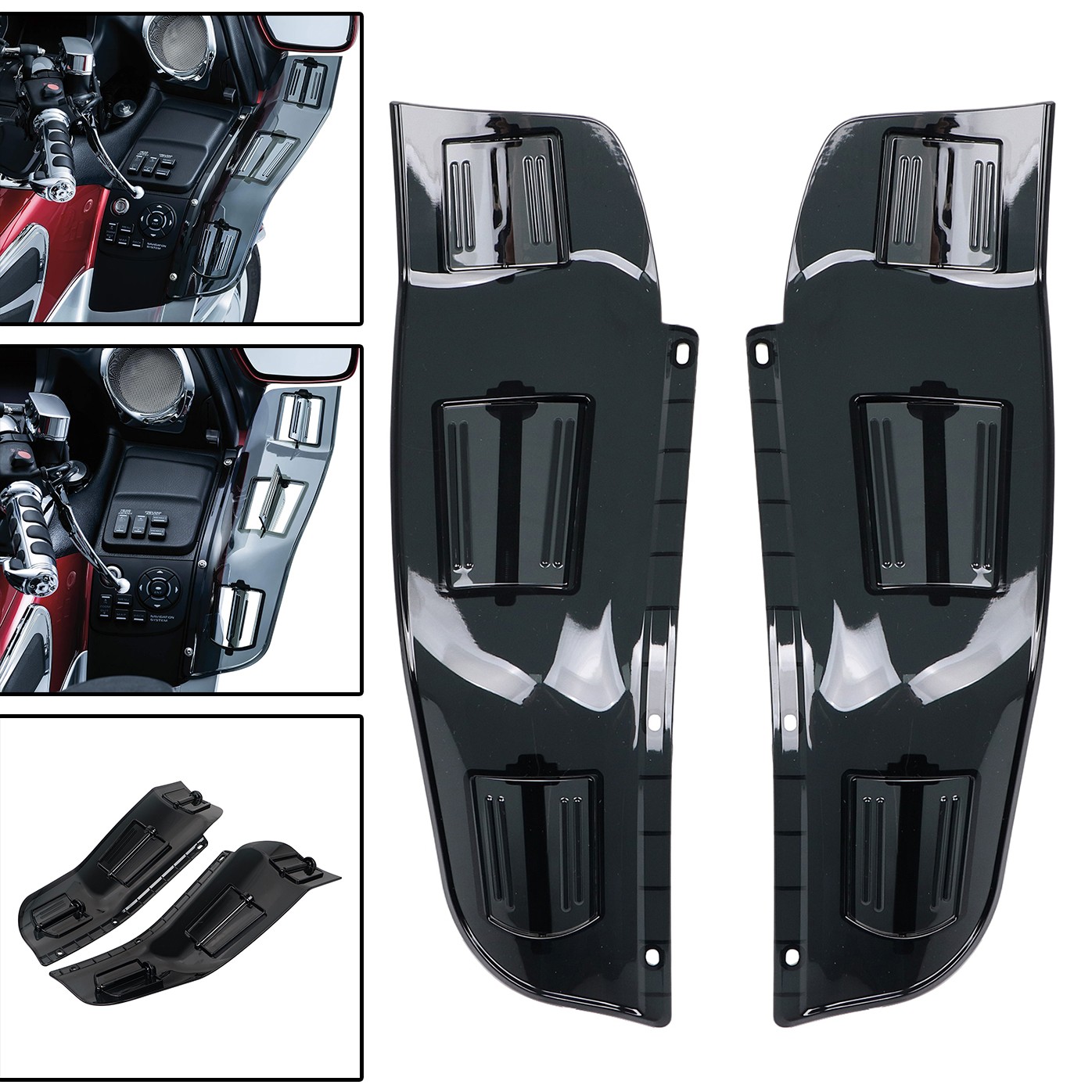 Dragon Wing Vented Wind Directors For Honda Goldwing GL1800HPNM Audio/Comfort/XM
